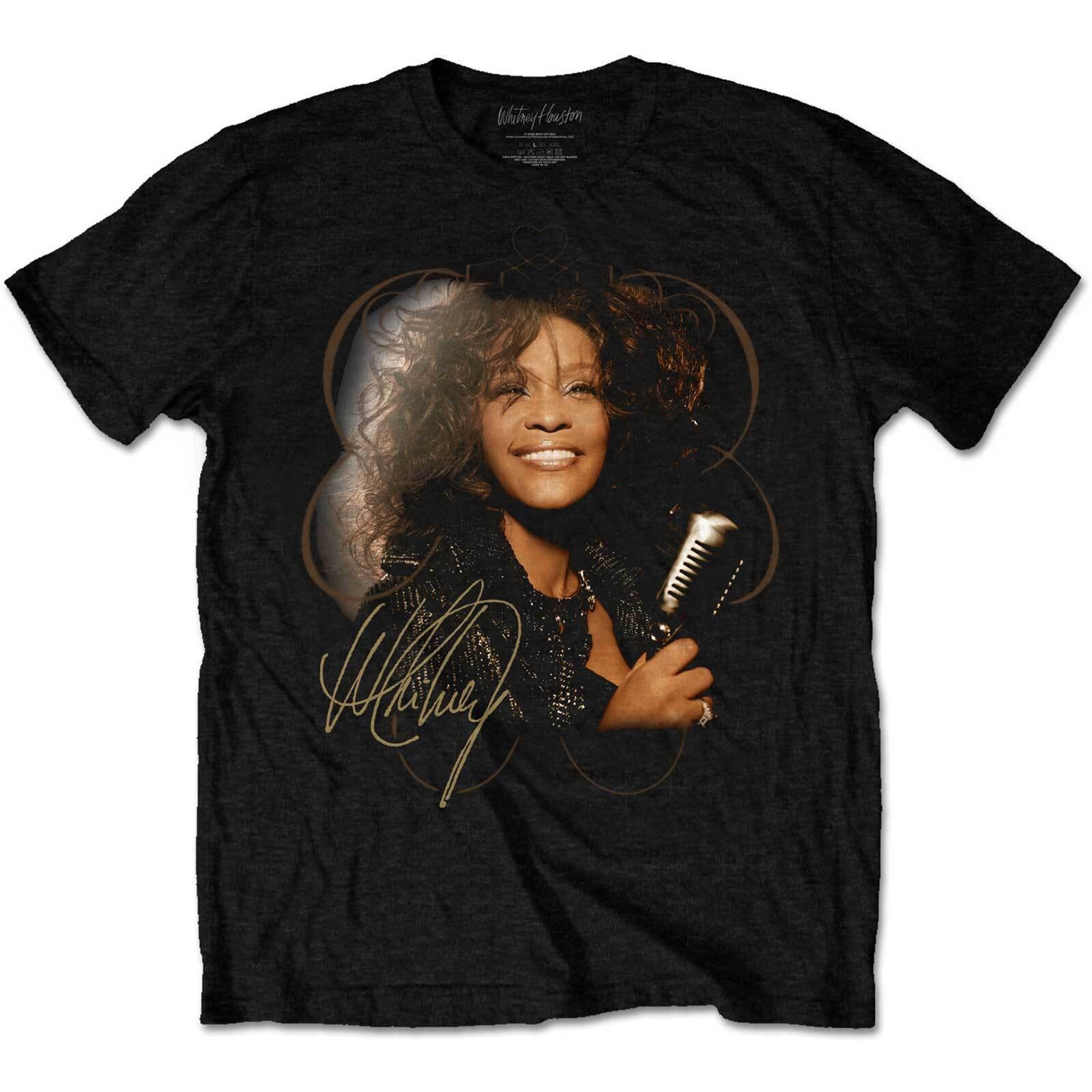 Whitney Houston Unisex T-Shirt Vintage Mic Photo