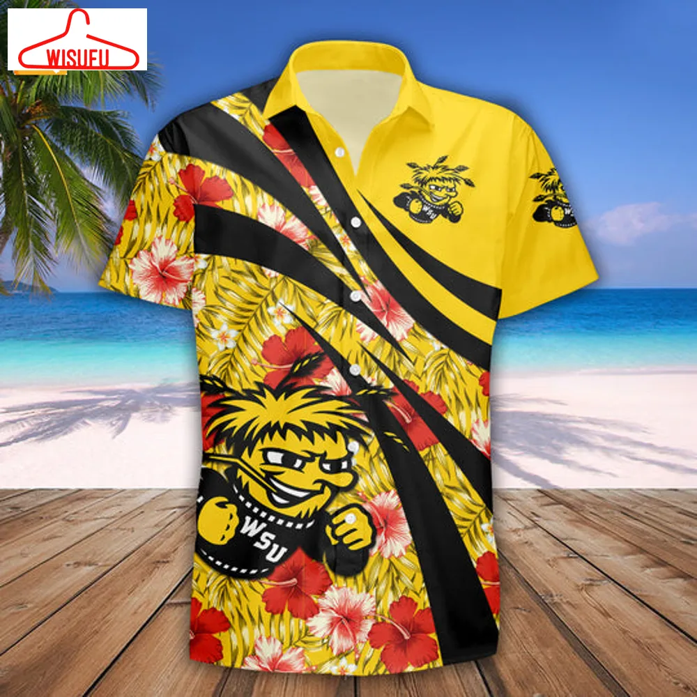 Wichita State Shockers Hibiscus Sport Hawaiian Shirt, New Fashion Gifts