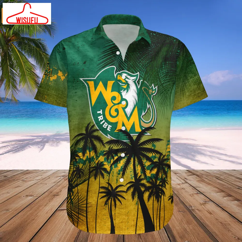 William And Mary Tribe Coconut Tree Tropical Grunge Hawaiian Shirt, New Fashion Gifts