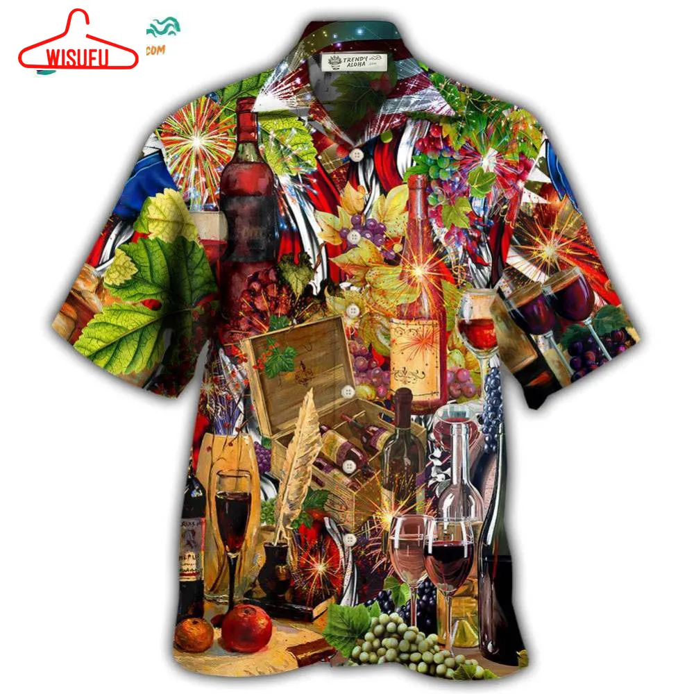 Wine Better For You Independence Day Hawaiian Shirt- Wisufu Aloha