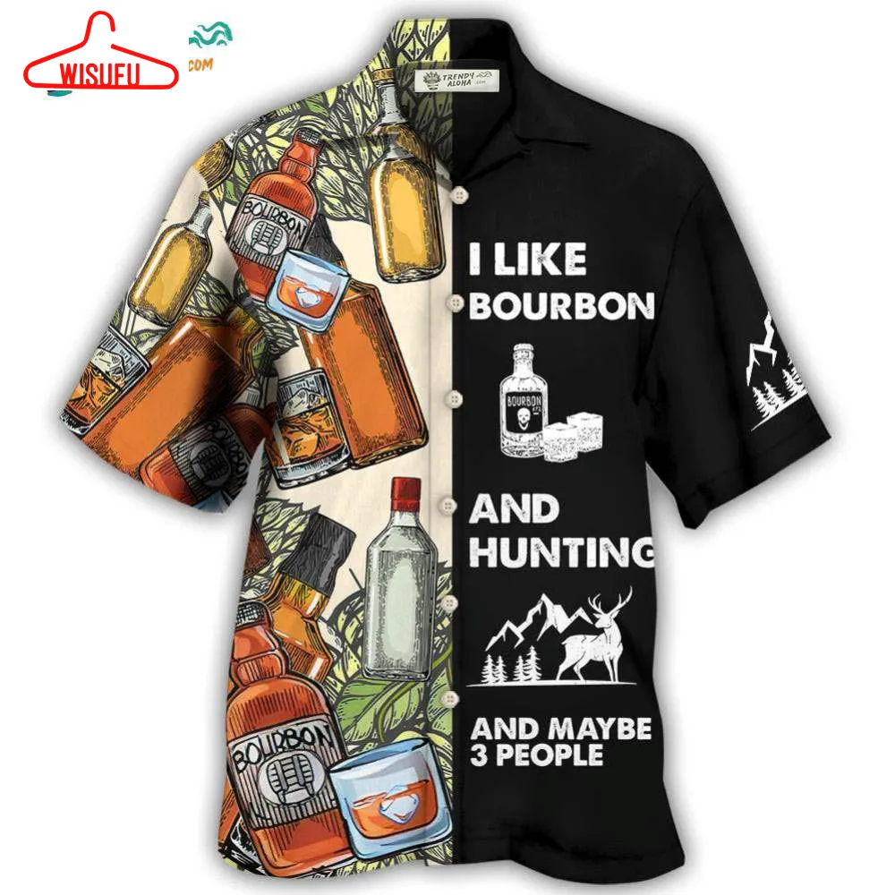 Wine Hunting I Like Bourbon Hawaiian Shirt- Wisufu Aloha