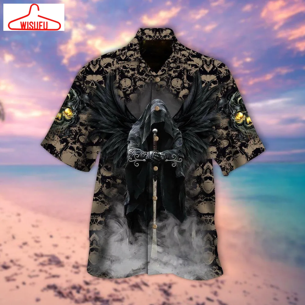 Winged Skull Hawaiian Shirt