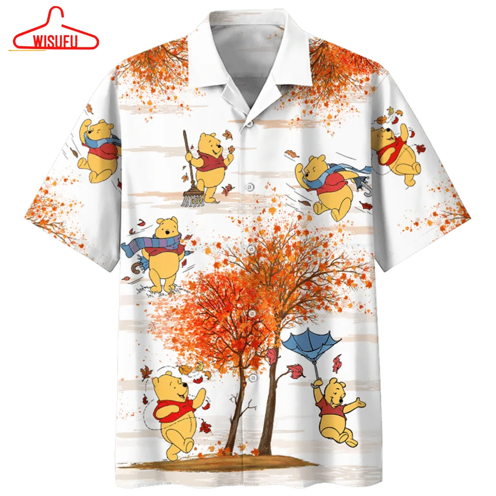 Winnie The Pooh Autumn Time Hawaiian Shirt, New Fashion Gifts