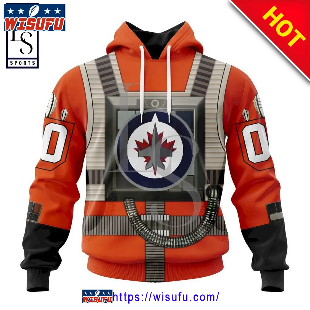 Winnipeg Jets Star Wars Rebel Pilot Personalized Hoodie