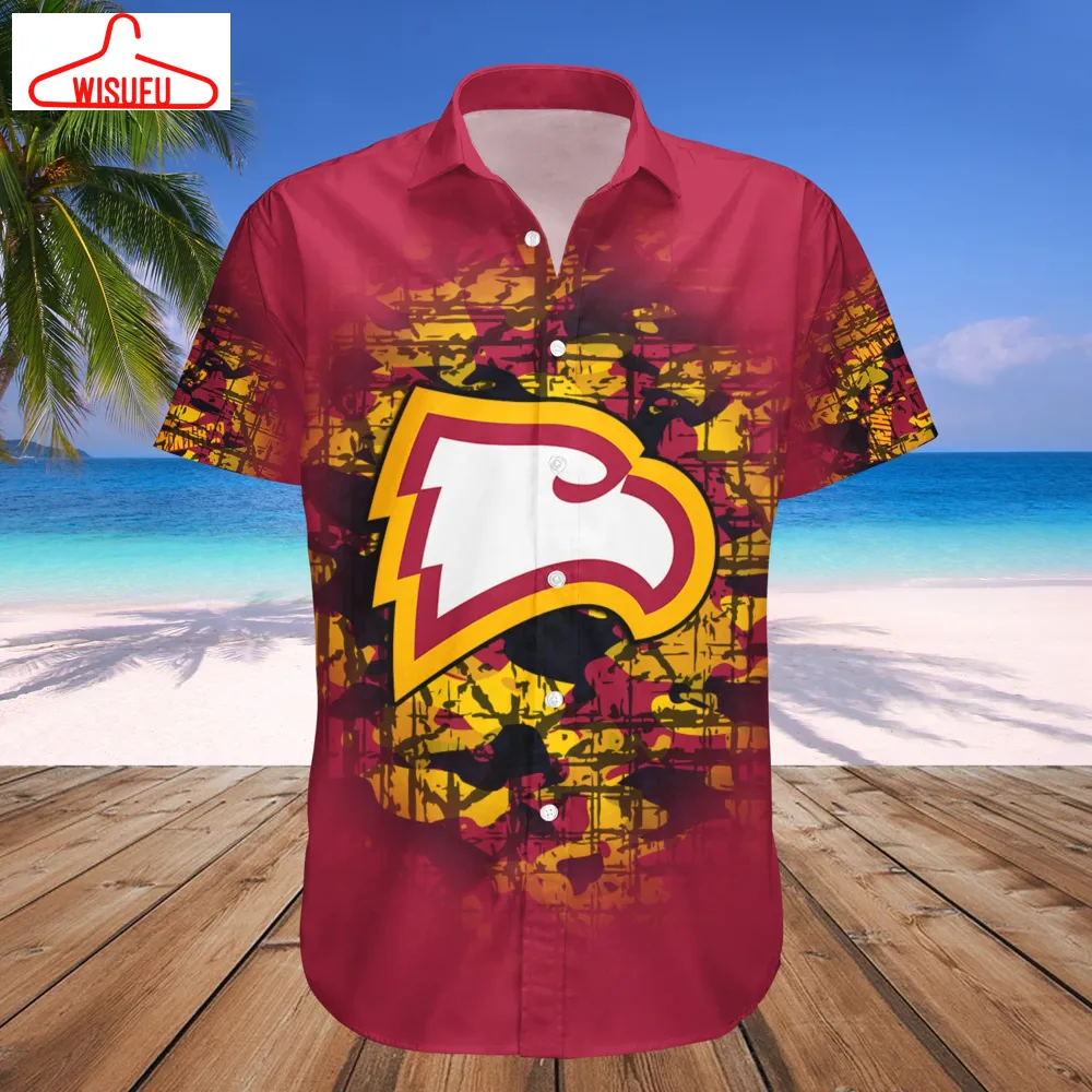 Winthrop Eagles Camouflage Vintage Hawaiian Shirt, New Fashion Gifts