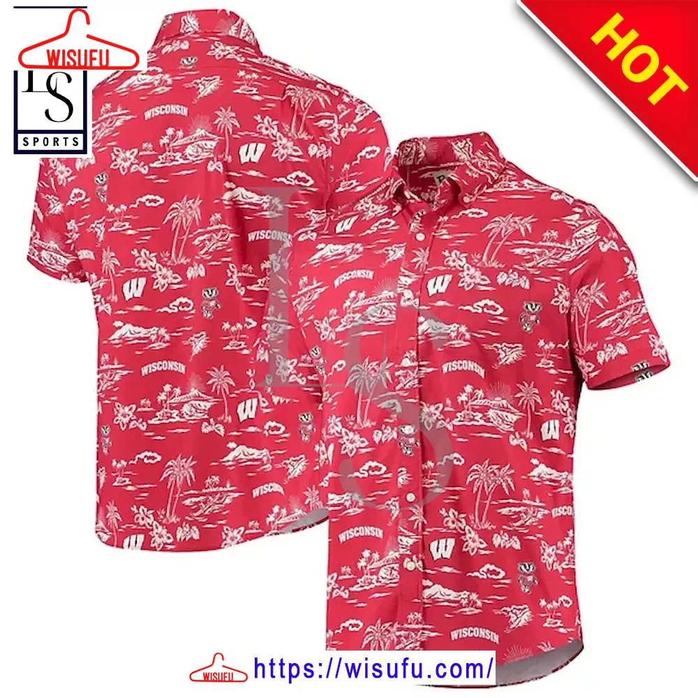 Wisconsin Badgers Island Custom Hawaiian Shirt, New Fashion Gifts