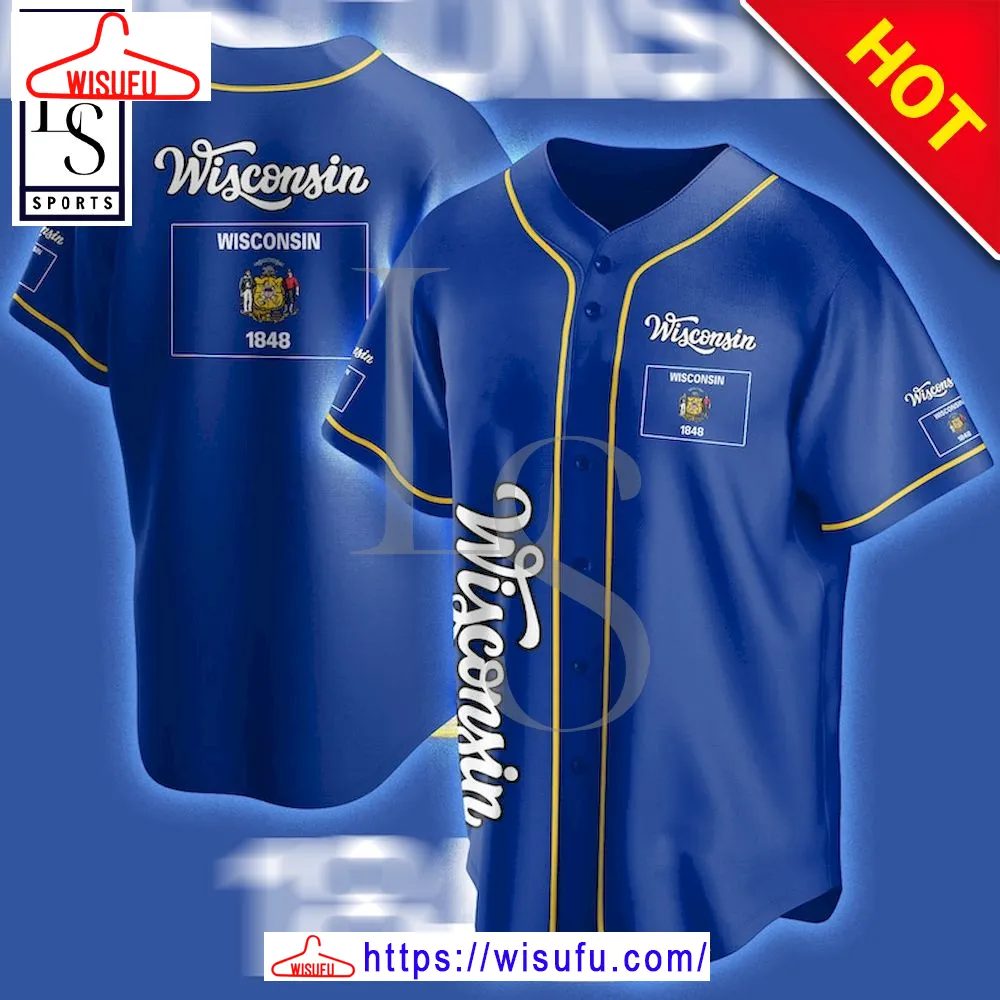 Wisconsin Jersey Baseball Shirt, New Fashion Gifts