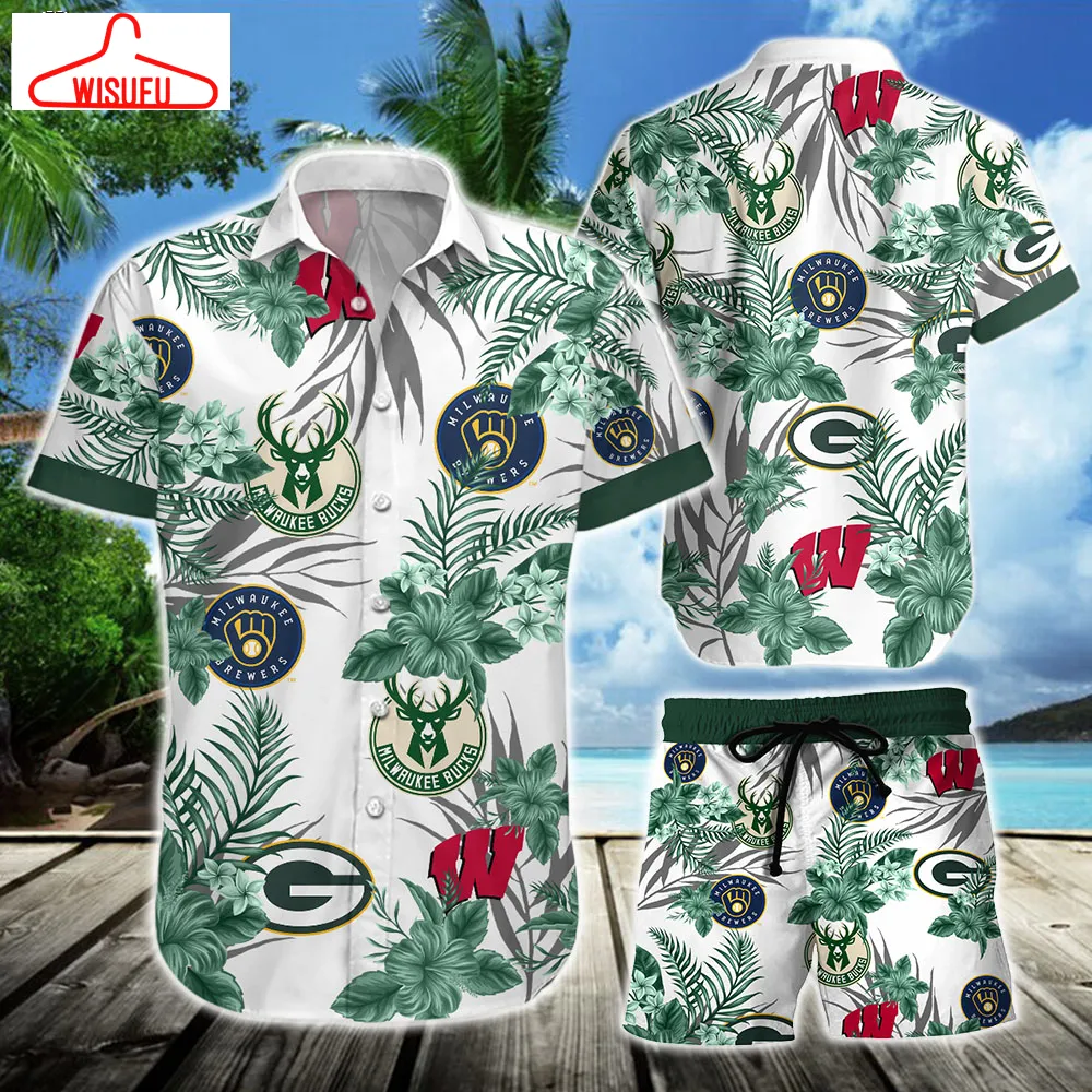 Wisconsin Sports Team Green Hawaiian Shirt, New Fashion Gifts