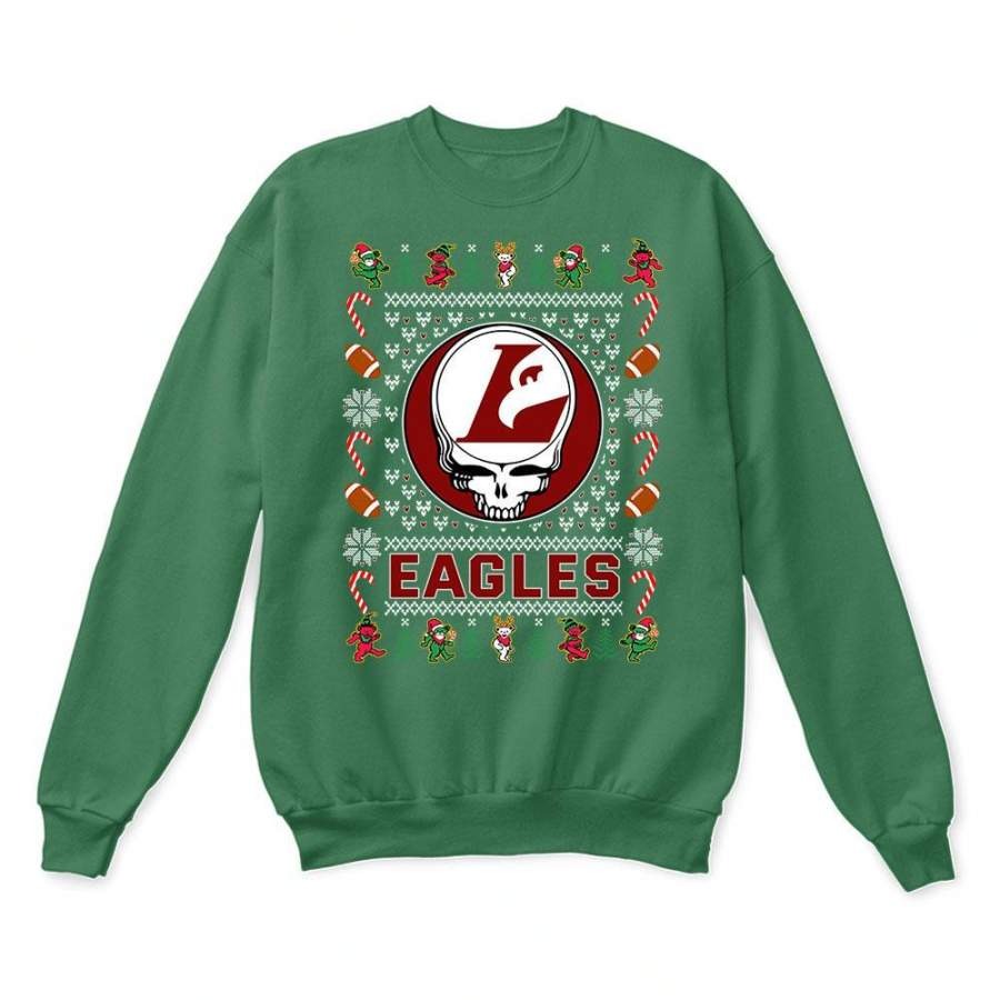 Wisconsin-La Crosse Eagles x Grateful Dead Christmas Ugly Sweatshirt-Green