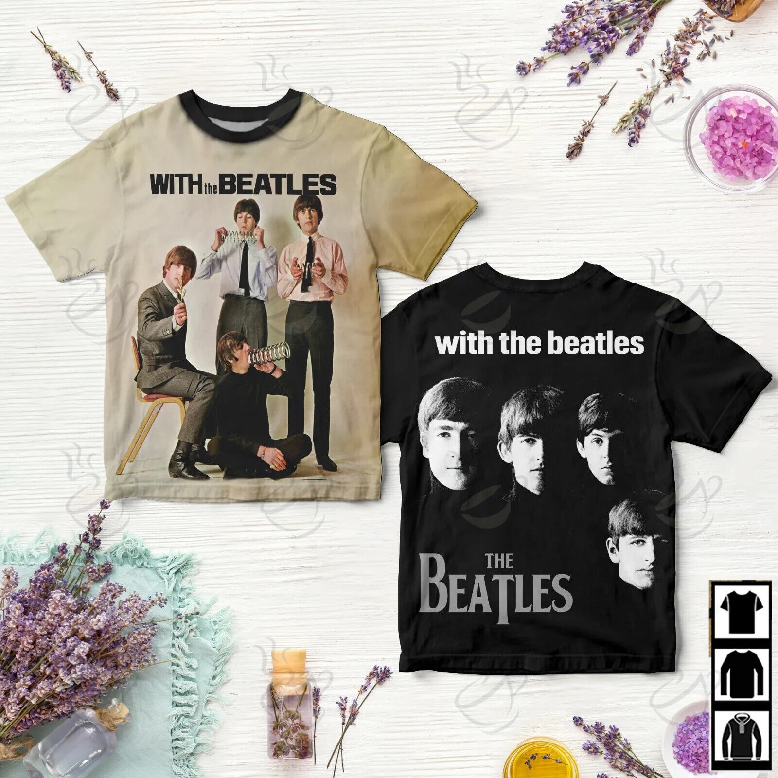 With Who The Beatles T-shirt, S-5XL Size, Music Lovers