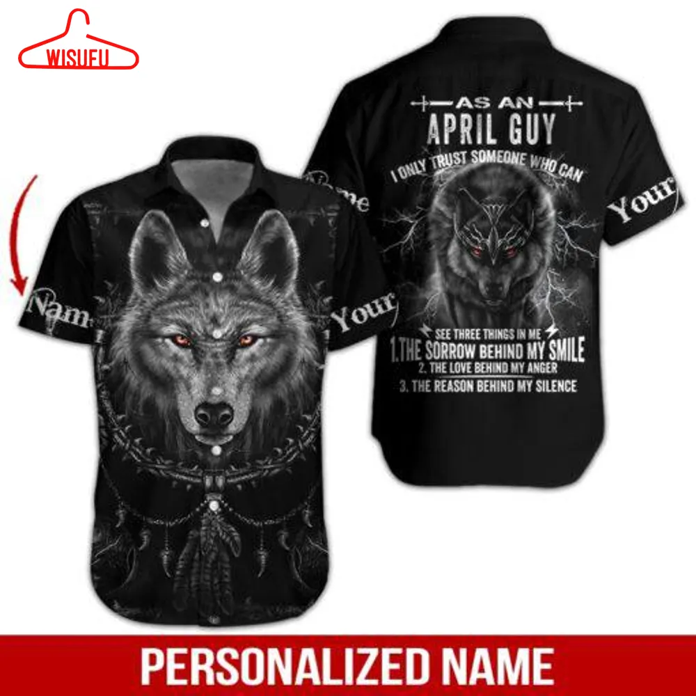 Wolf April Guy Custom Hawaiian Shirt - For Men & Women - New Winter Fashion Shirt Gift For Family, New Fashion Gifts Vtbl26372