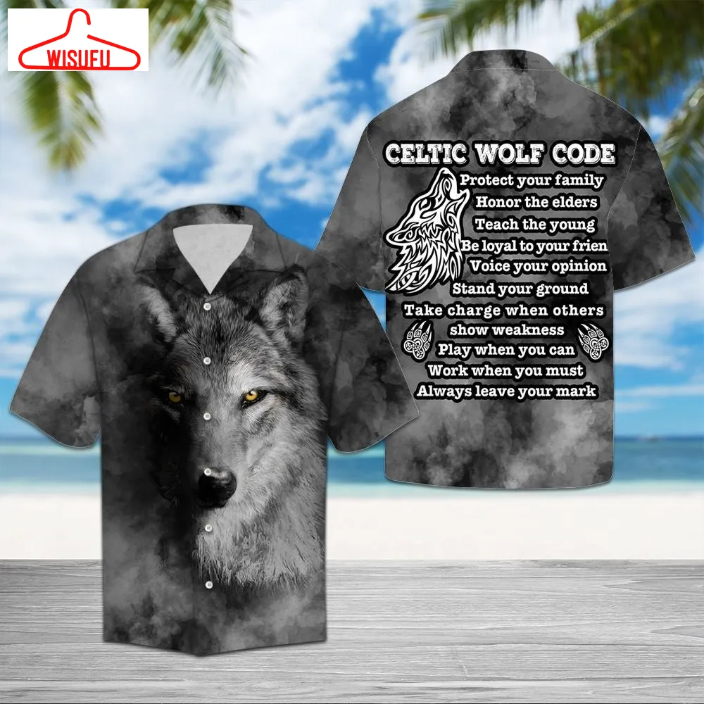 Wolf Code And Tropical Hawaiian Shirt - For Men & Women - New Winter Fashion Shirt Gift For Family, New Fashion Gifts