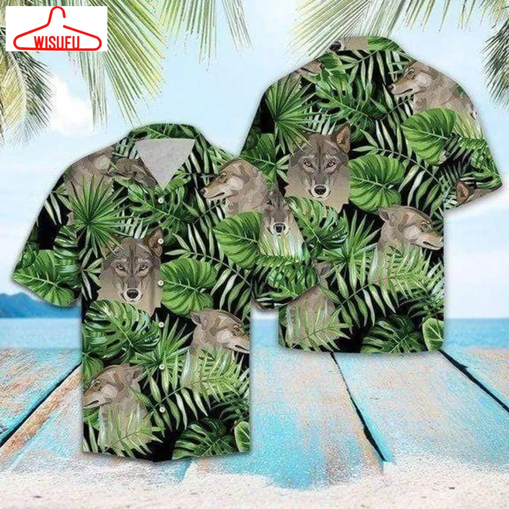 Wolf Summer Vibe Tropical Hawaiian Shirt - For Men & Women - New Winter Fashion Shirt Gift For Family, New Fashion Gifts Vtbl77945