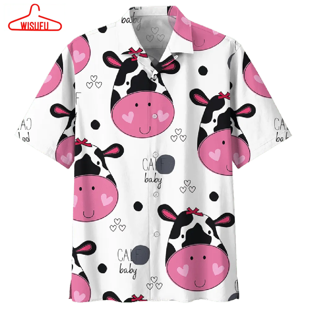 Women Cow Hawaii Shirt Pink, Women Farmer Shirt Cow Hawaiian Shirt 5, New Hawaiian Holiday Outfits, New Fashion Gifts