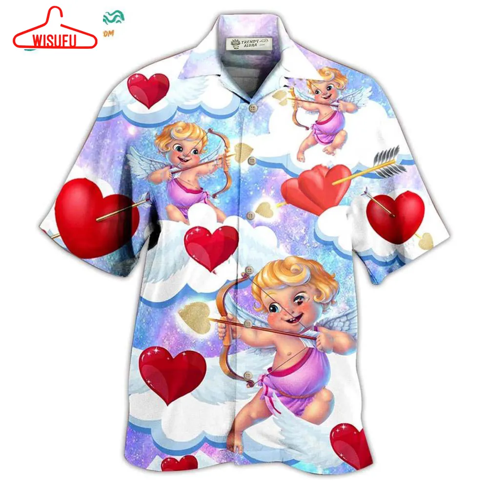 Womenâs Day, Valentine Gift Love Cupid Hawaiian Shirt- Wisufu Aloha