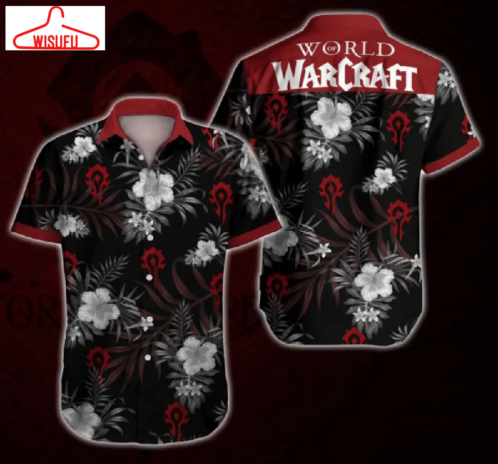 World Of Warcraft Floral Tropical Hawaii 7k281 Print Short Sleeve Hawaiian Casual, New Fashion Gifts