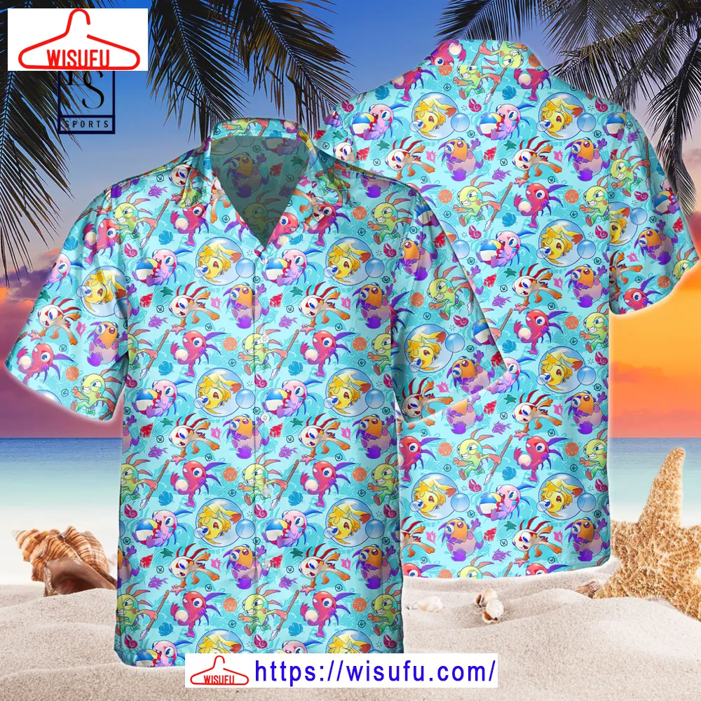 World Of Warcraft Murloc Hawaiian Shirts, New Fashion Gifts