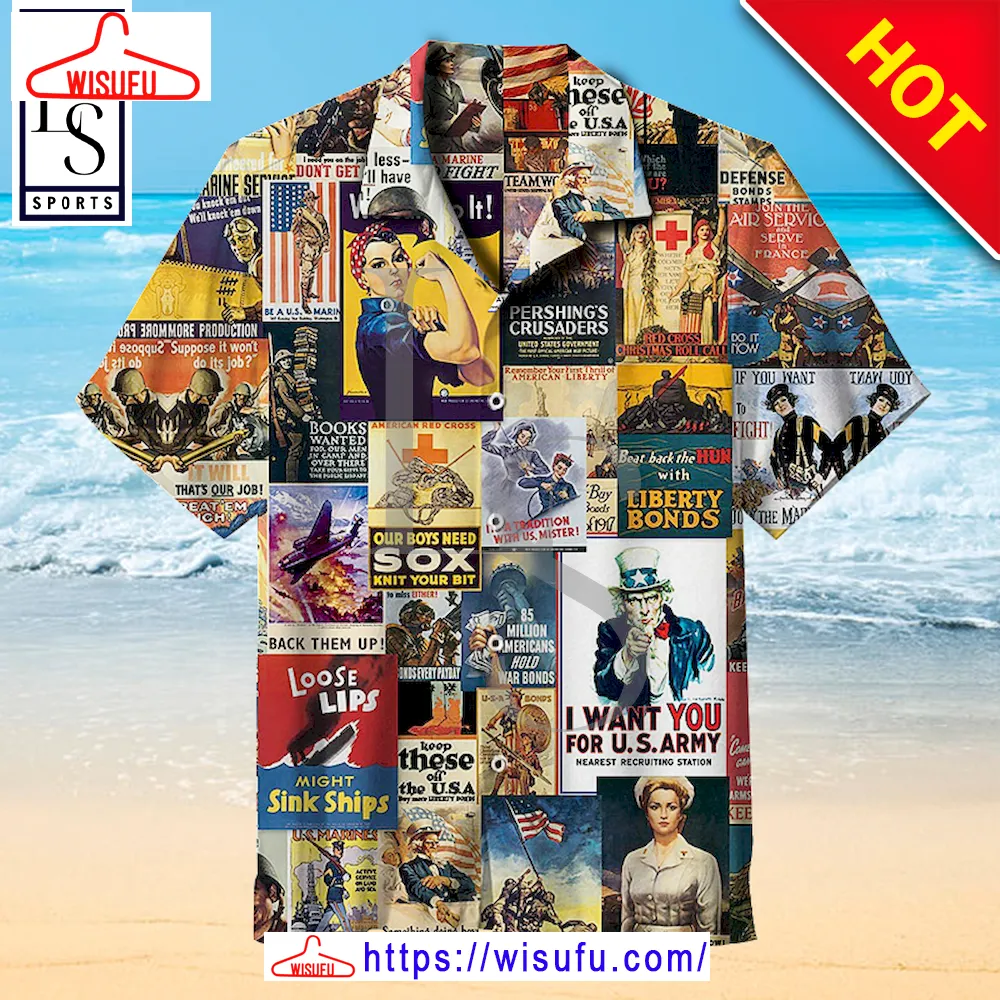 World War I And Ii Vint-age Hawaiian Shirt, New Fashion Gifts