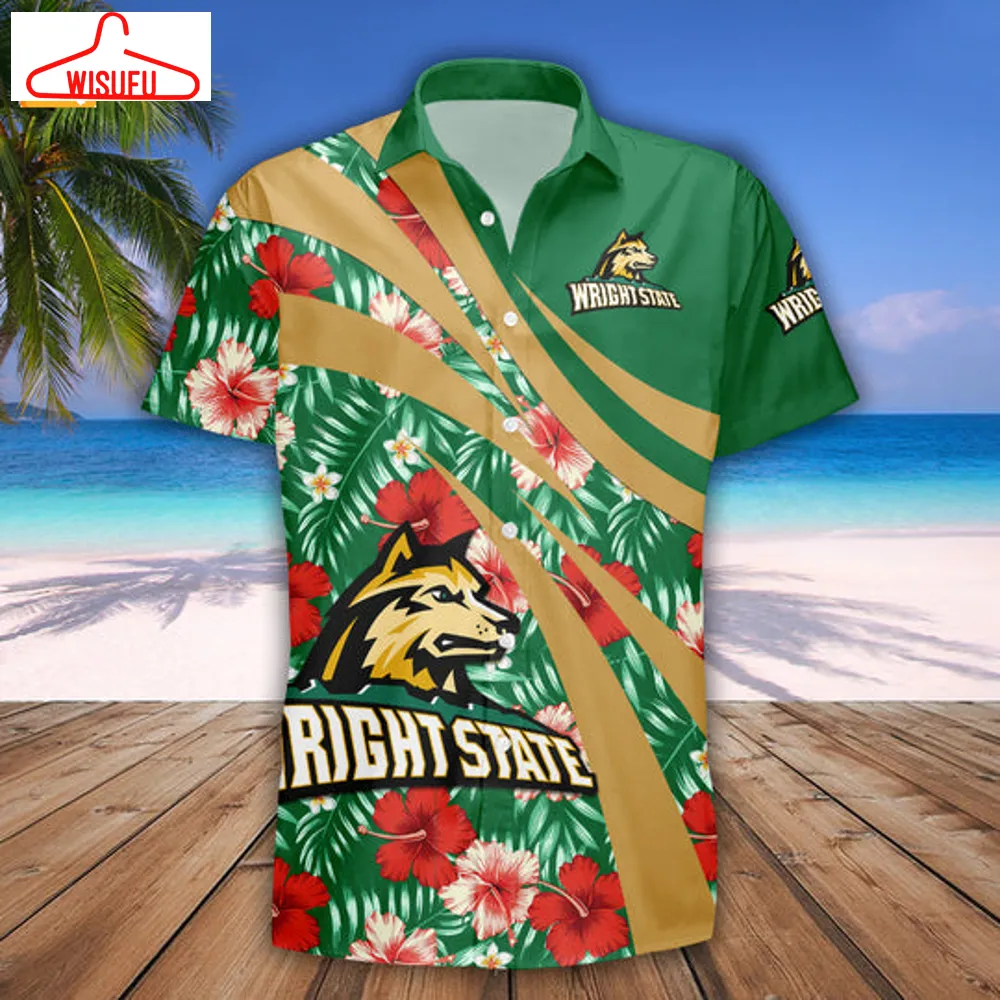 Wright State Raiders Hibiscus Sport Hawaiian Shirt, New Fashion Gifts