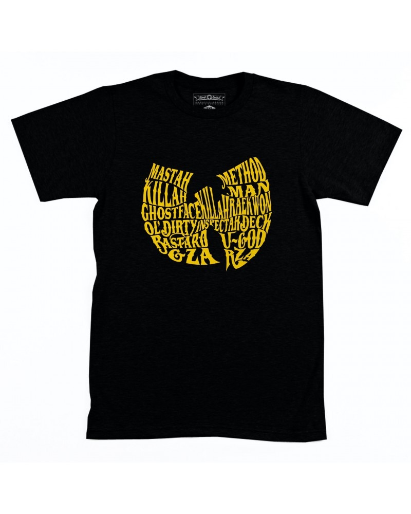 Wu Tang Names Logo Tee - Black-Yellow