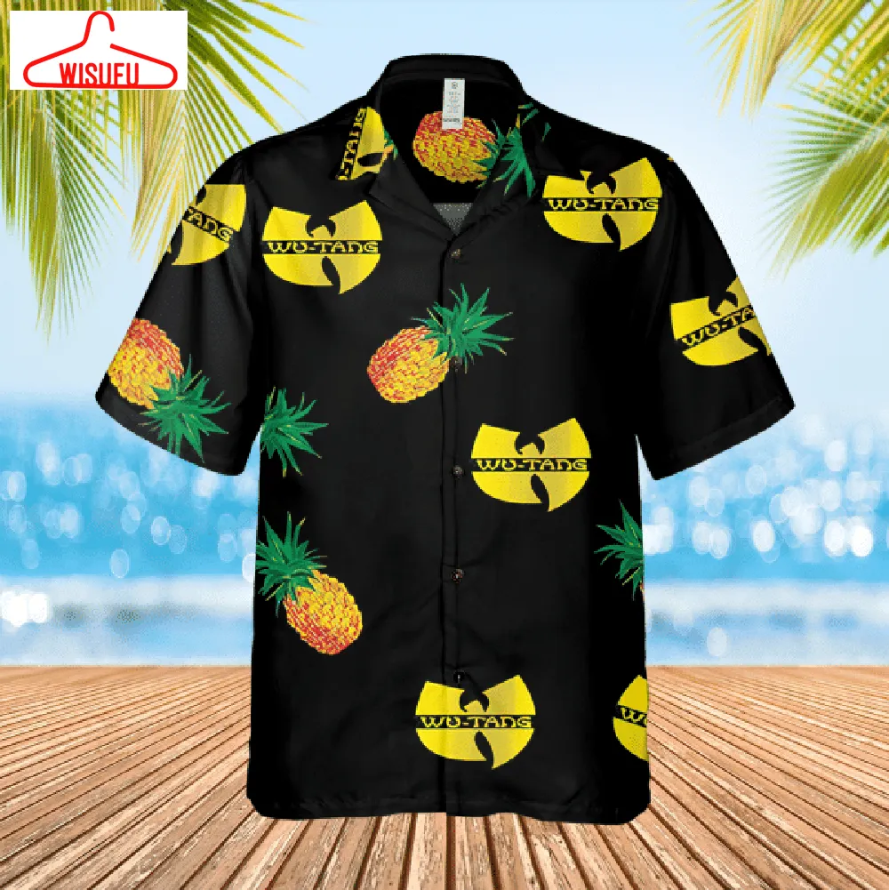 Wu Tang,wu Tang Clan Band Hip Hop Summuer 2k306 Fan Gift Hawaiian Graphic Print Short Sleeve Hawaiian Casual, New Fashion Gifts