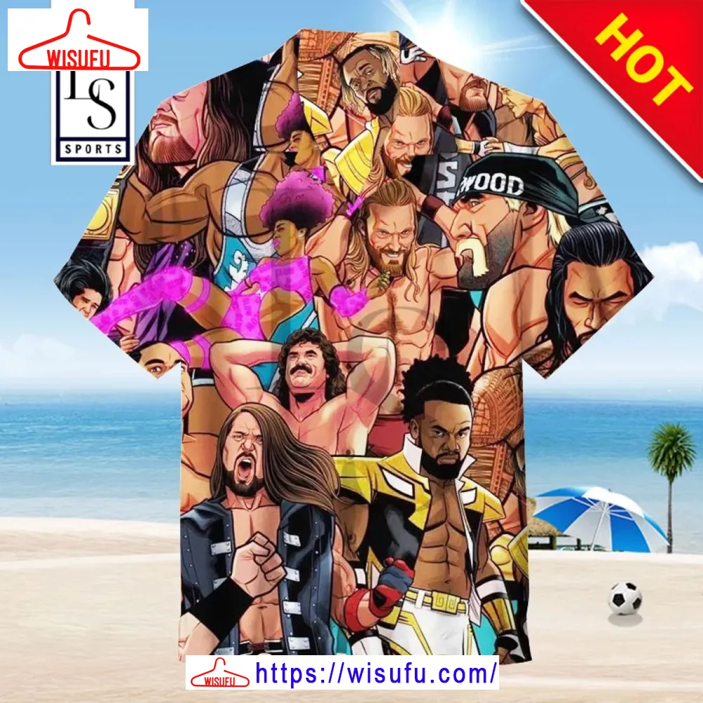 Wwe Superstars Hawaiian Shirt, New Fashion Gifts Wisufu23603