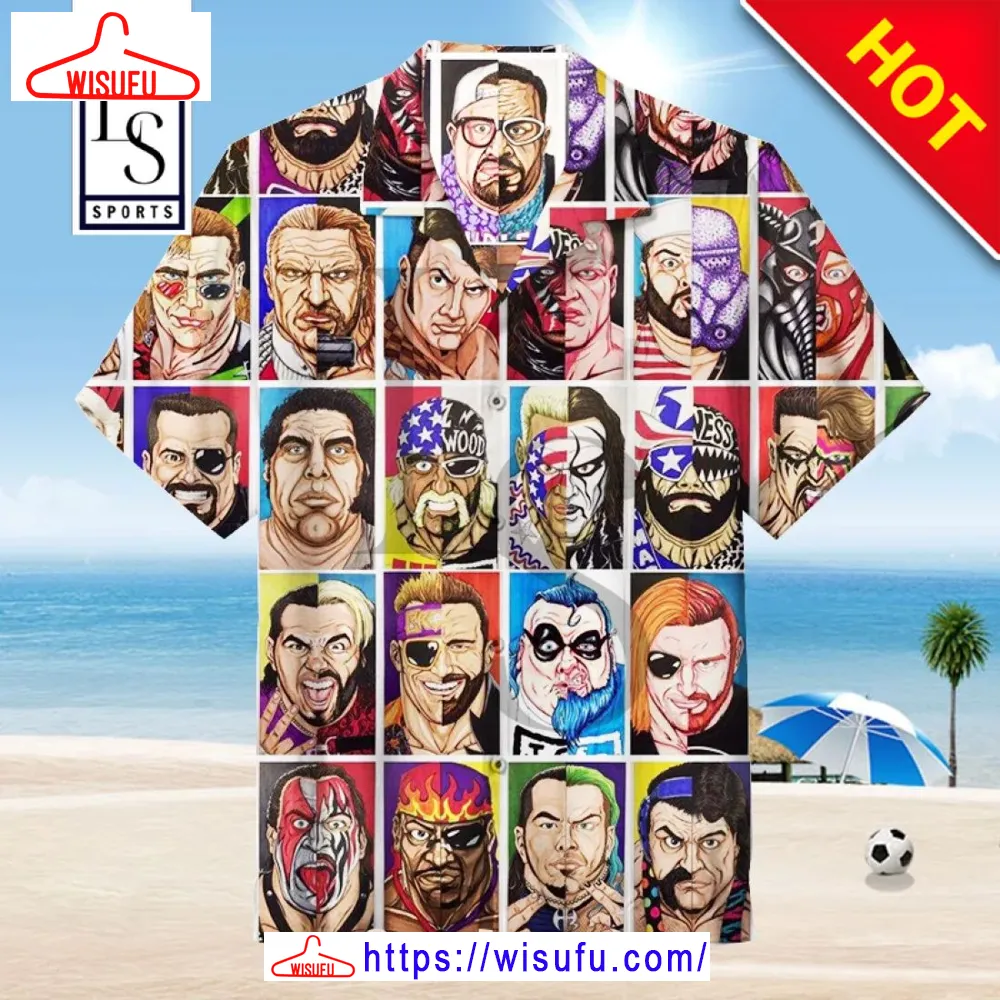 Wwe Unis-ex Hawaiian Shirt, New Fashion Gifts