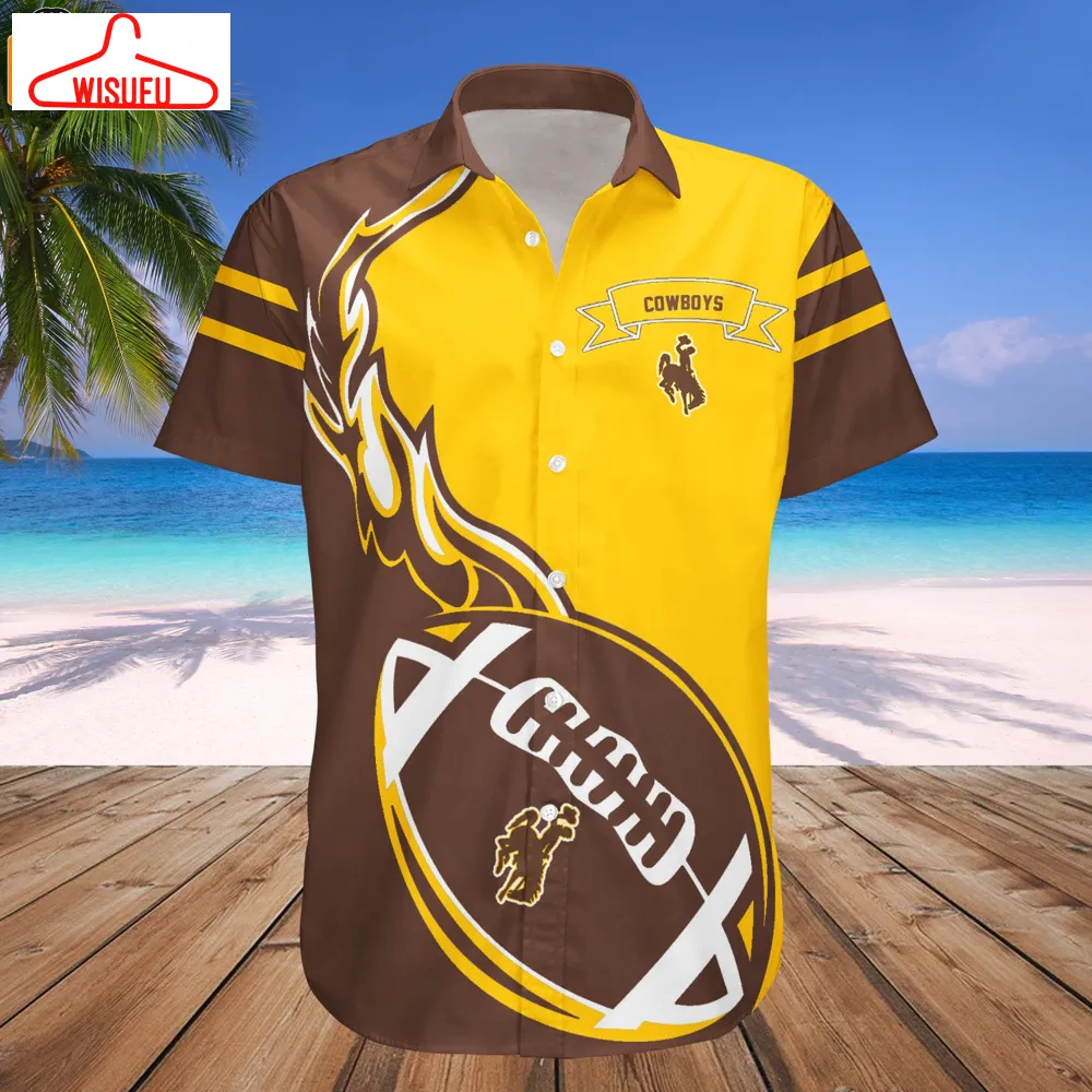 Wyoming Cowboys Flame Ball Hawaiian Shirt, New Fashion Gifts