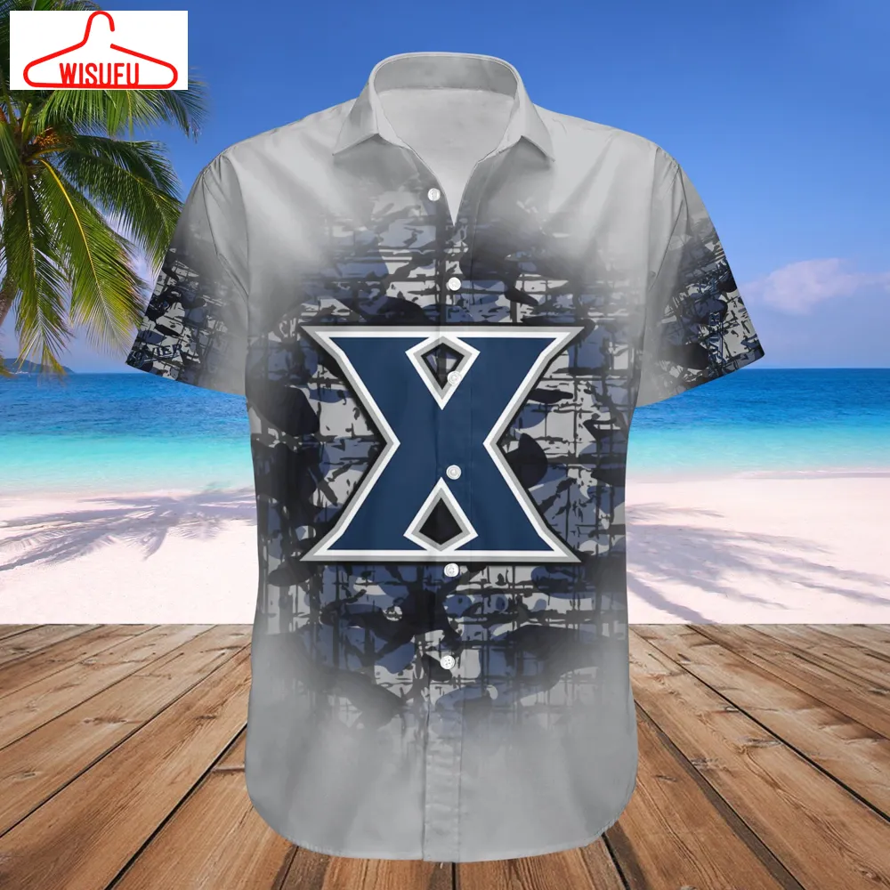 Xavier Musketeers Camouflage Vintage Hawaiian Shirt, New Fashion Gifts