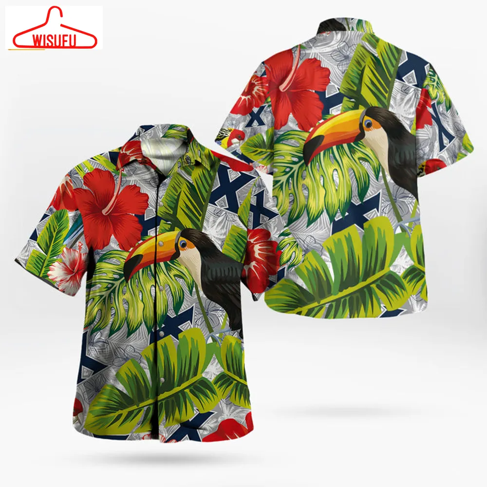 Xavier Musketeers Parrot Pattern Tropical Garden Hawaii Shirt, New Fashion Gifts