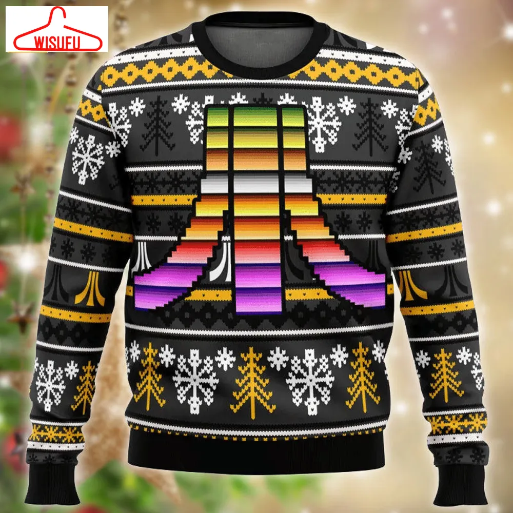 Xmas Rainbow Atari Ugly Sweater