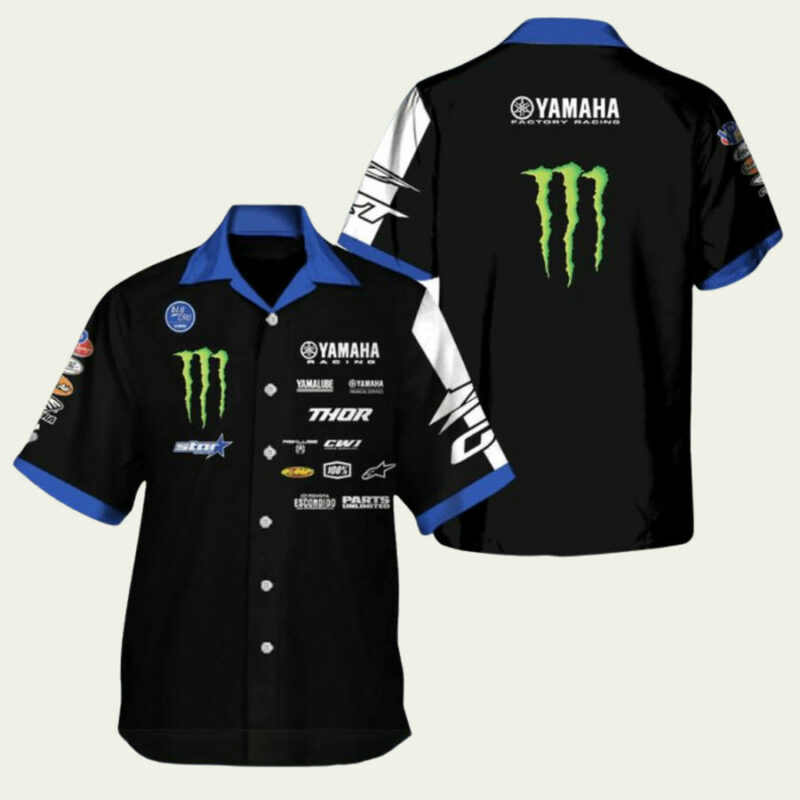 YAMAHA RACING MONSTER ENERGY HAWAIIAN SHIRT