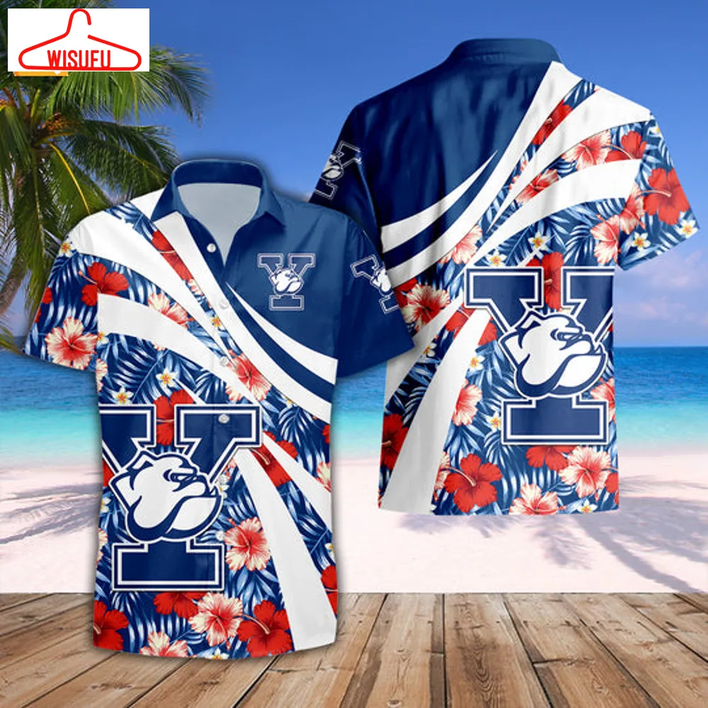 Yale Bulldogs Hibiscus Sport Hawaiian Shirt, New Fashion Gifts