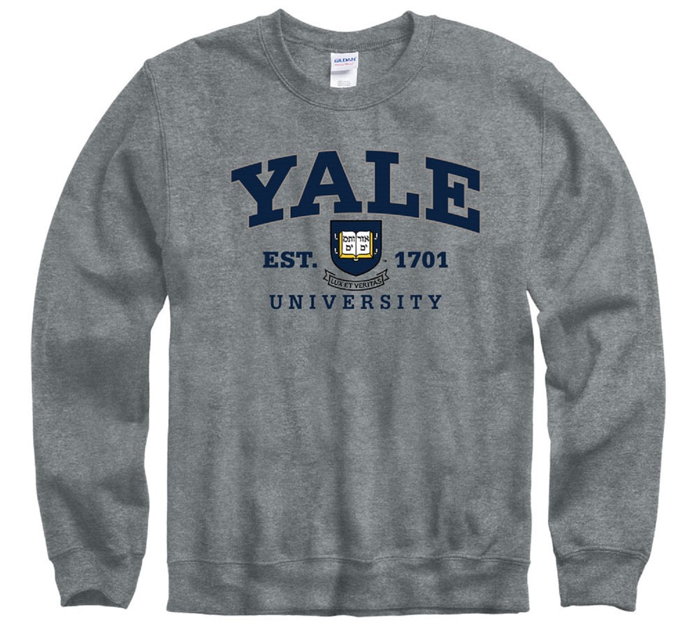 Yale University crew-Neck sweatshirt-Charcoal