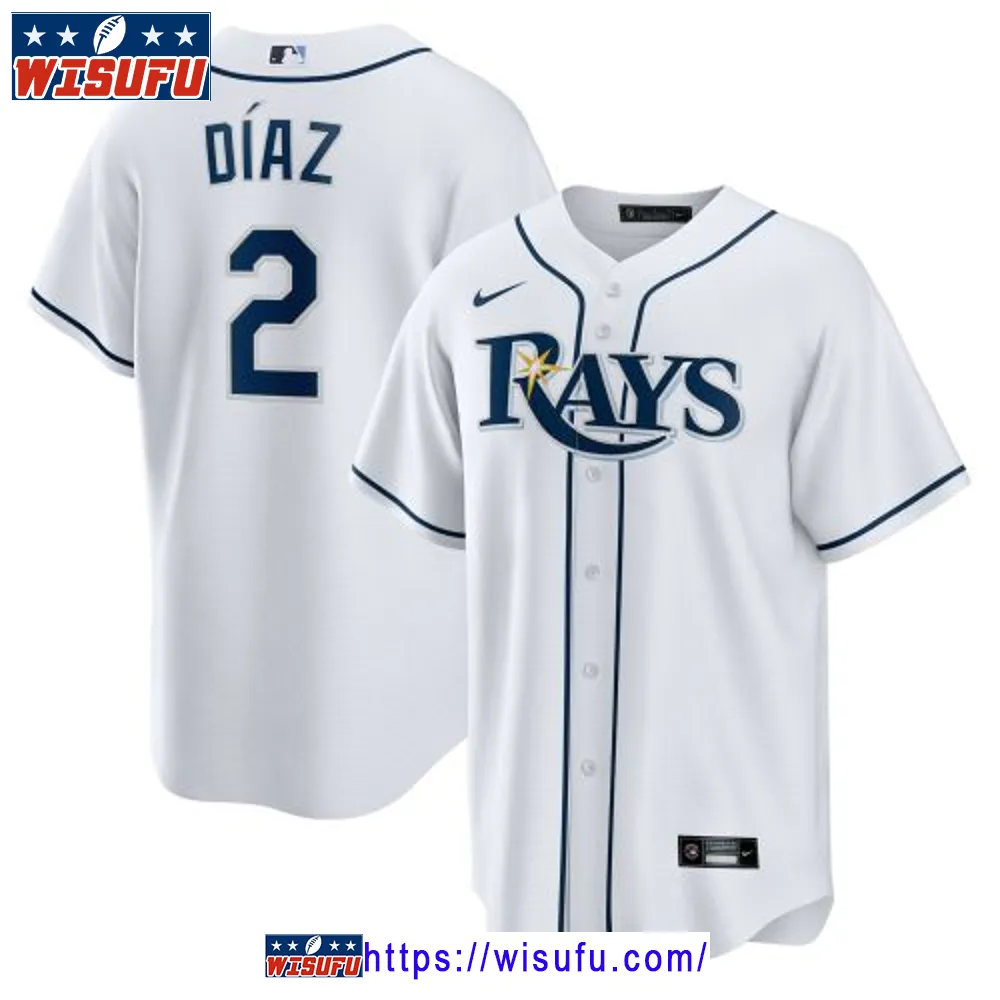 Yandy DÃ­az 2 Tampa Bay Rays Home Team Men Jersey - White