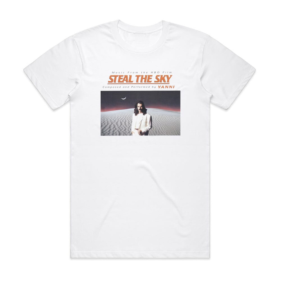 Yanni Steal The Sky Album Cover T-Shirt White