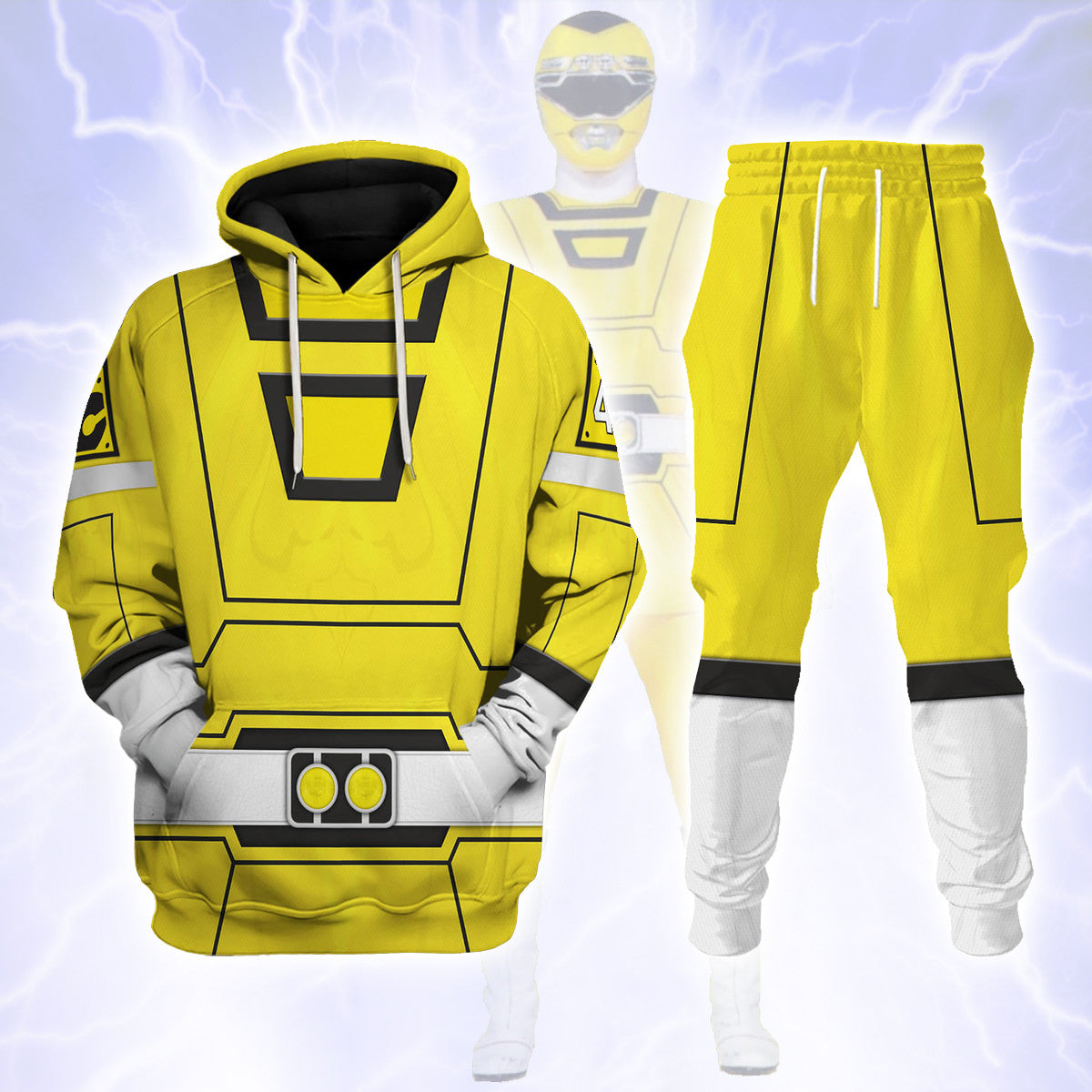Yellow Power Rangers Turbo track suit 
