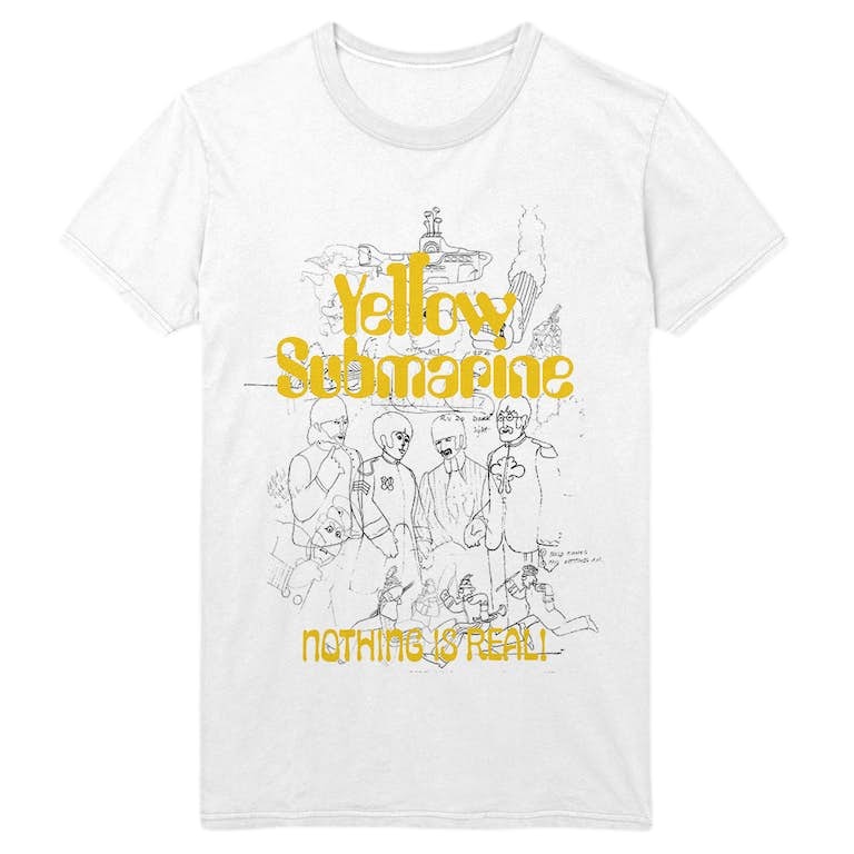 Yellow Submarine 50th Anniversary White Outline T-Shirt