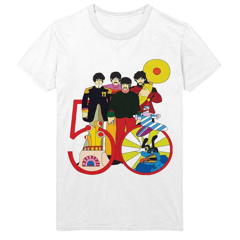 Yellow Submarine 50th Anniversary White T-Shirt