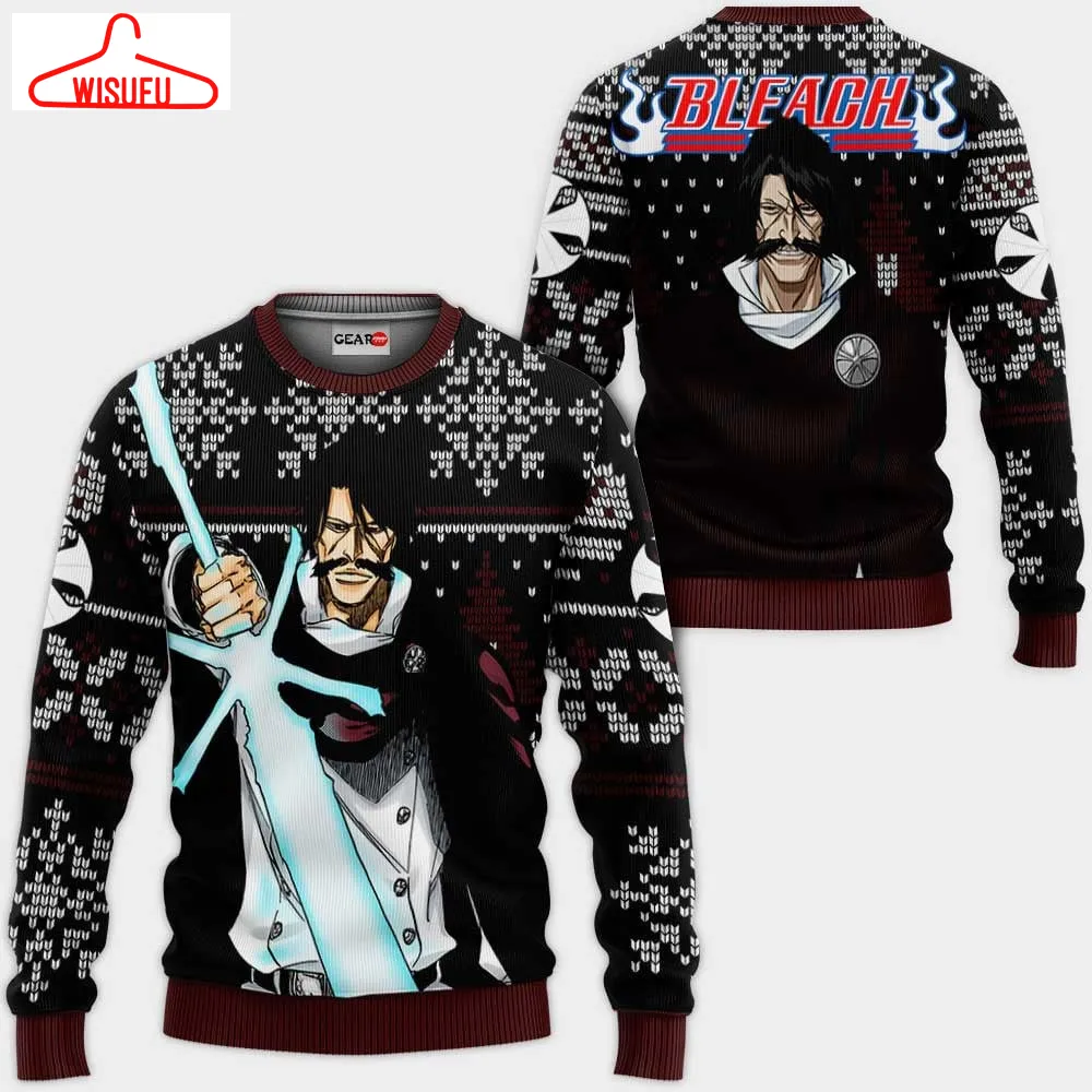 Yhwach Ugly Christmas Sweater Custom Bl Xmas Gifts, Anime Ugly Christmas Sweater Gift For Family