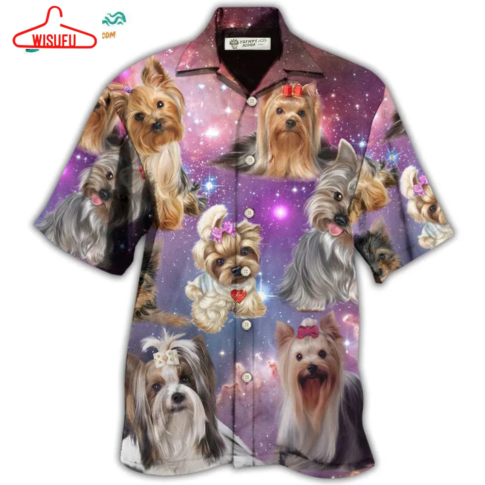 Yorkshire Terrier Mysterious Galaxy Hawaiian Shirt- Wisufu Aloha