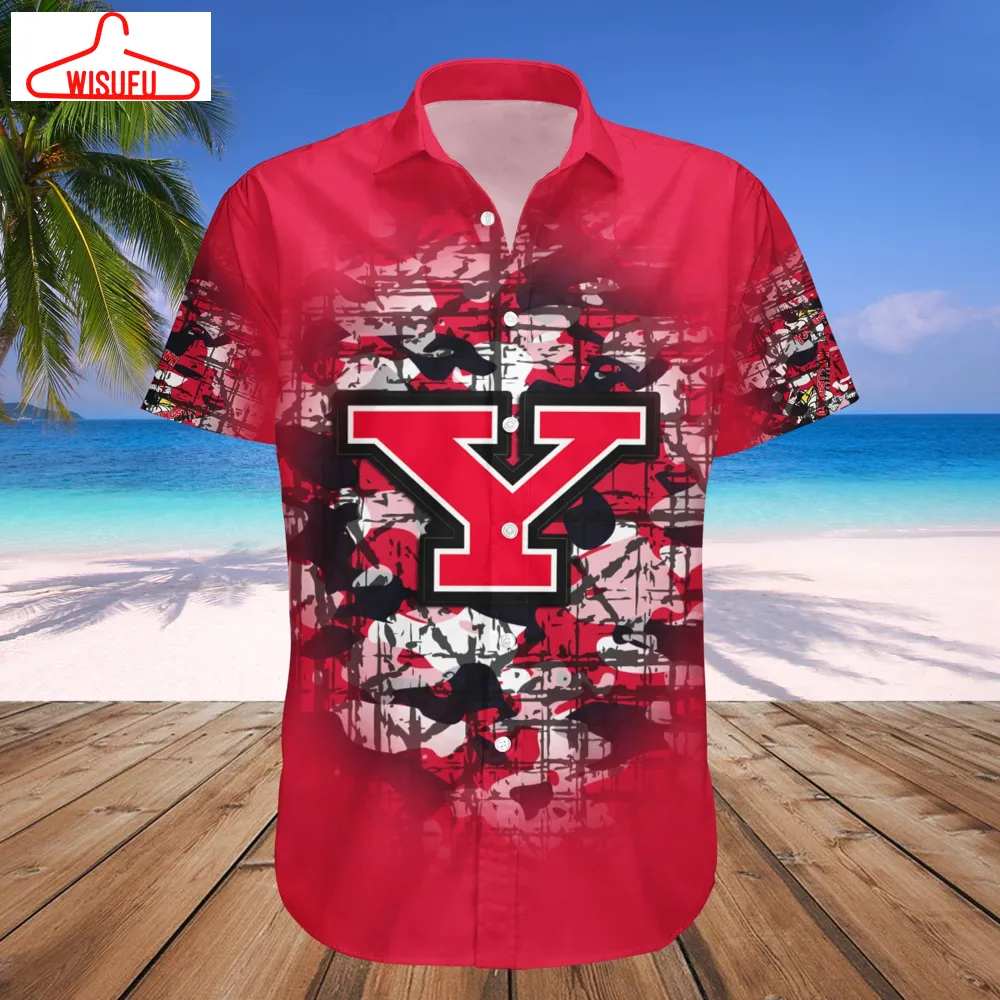 Youngstown State Penguins Camouflage Vintage Hawaiian Shirt, New Fashion Gifts