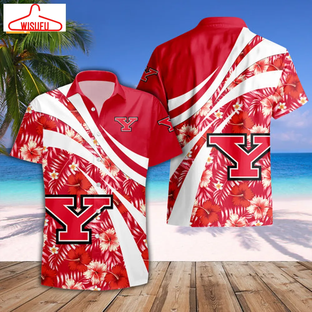 Youngstown State Penguins Hibiscus Sport Hawaiian Shirt, New Fashion Gifts