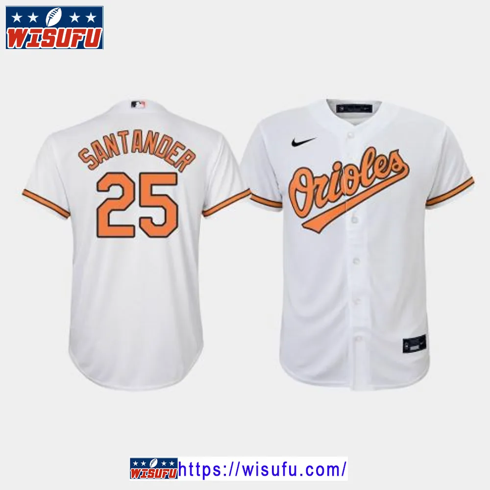 Youth Baltimore Orioles Anthony Santander 25 White Home Jersey Jersey