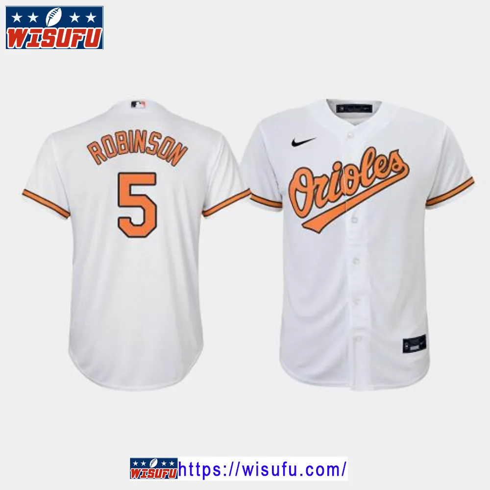 Youth Baltimore Orioles Brooks Robinson 5 White Home Jersey Jersey