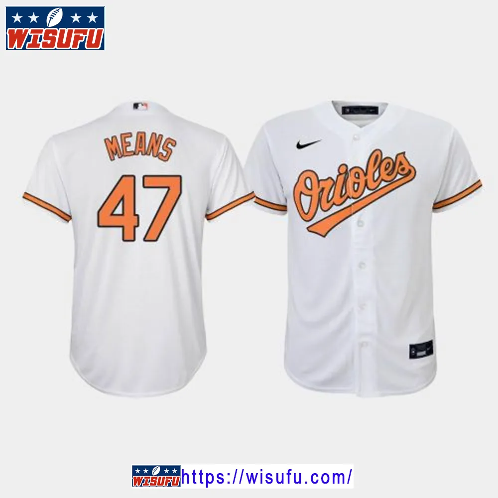 Youth Baltimore Orioles John Means 47 White Home Jersey Jersey