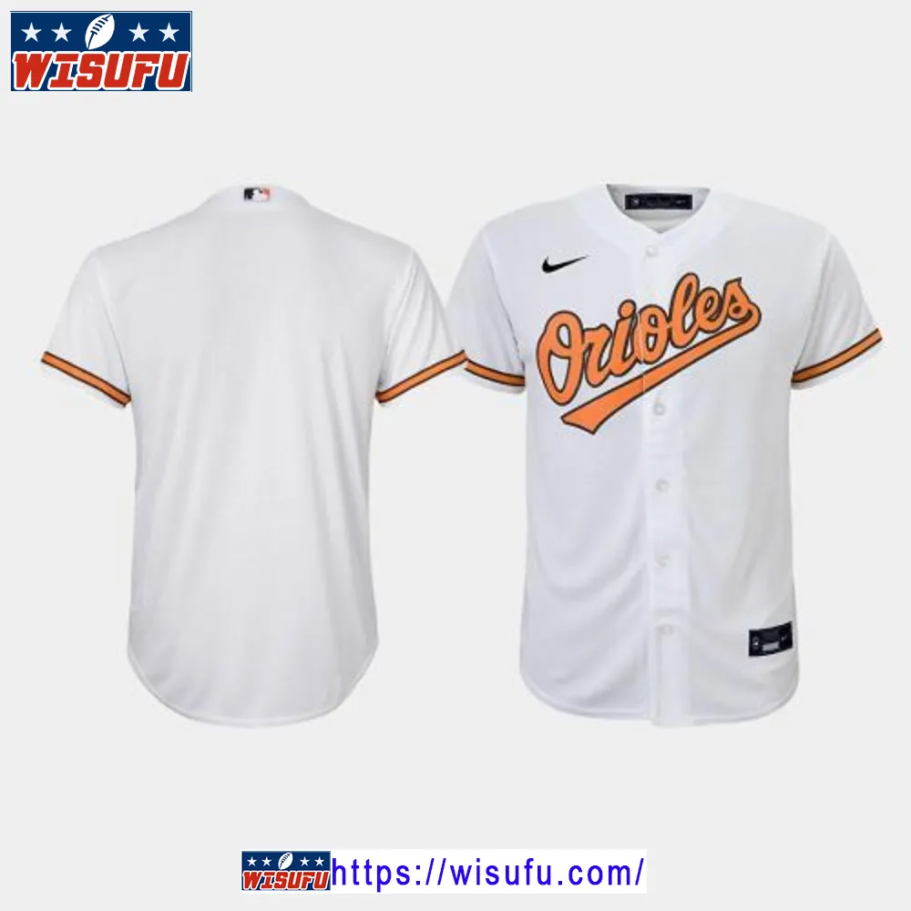 Youth Baltimore Orioles White Home Jersey Jersey