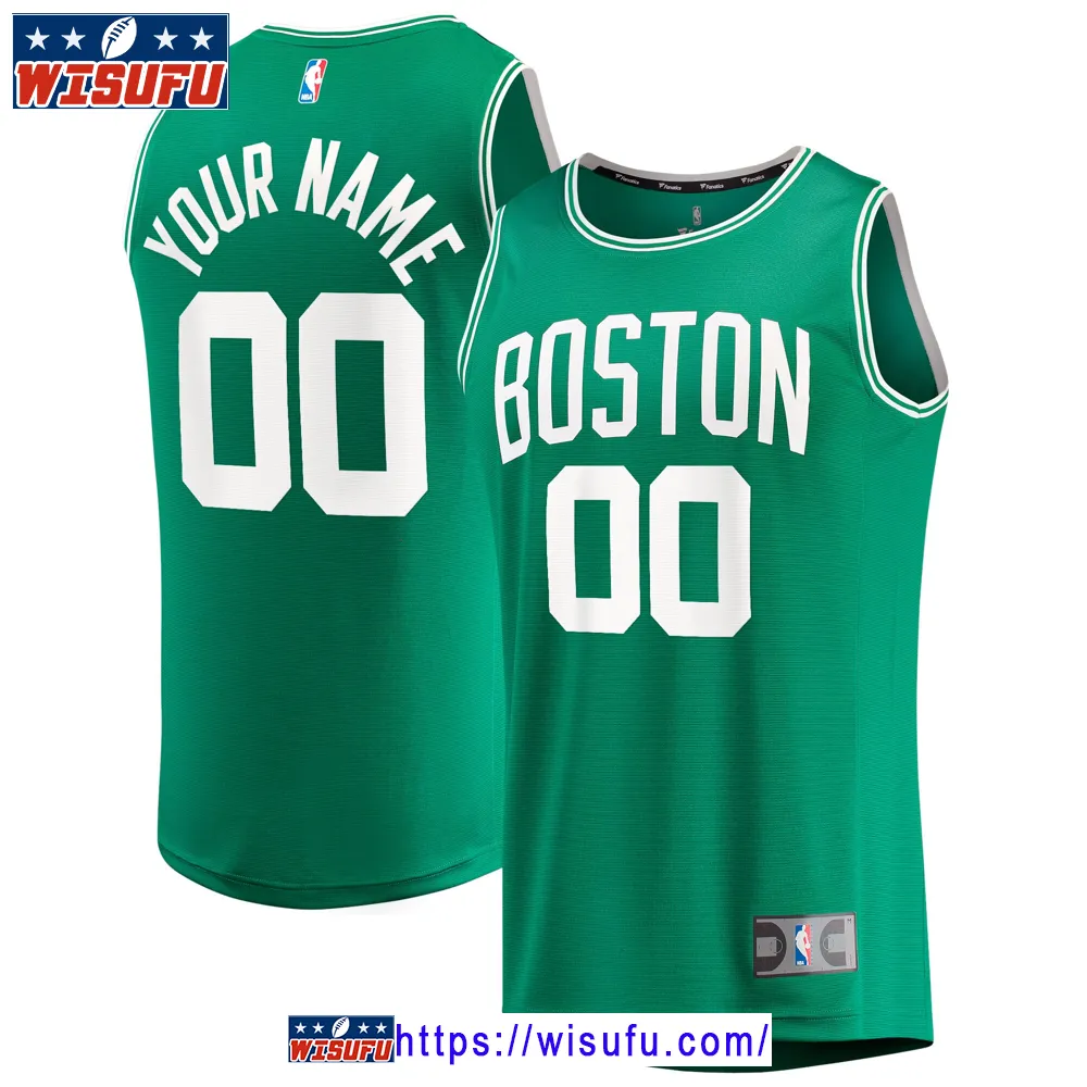 Youth Fanatics Green Boston Celtics Fast Break Custom Jersey