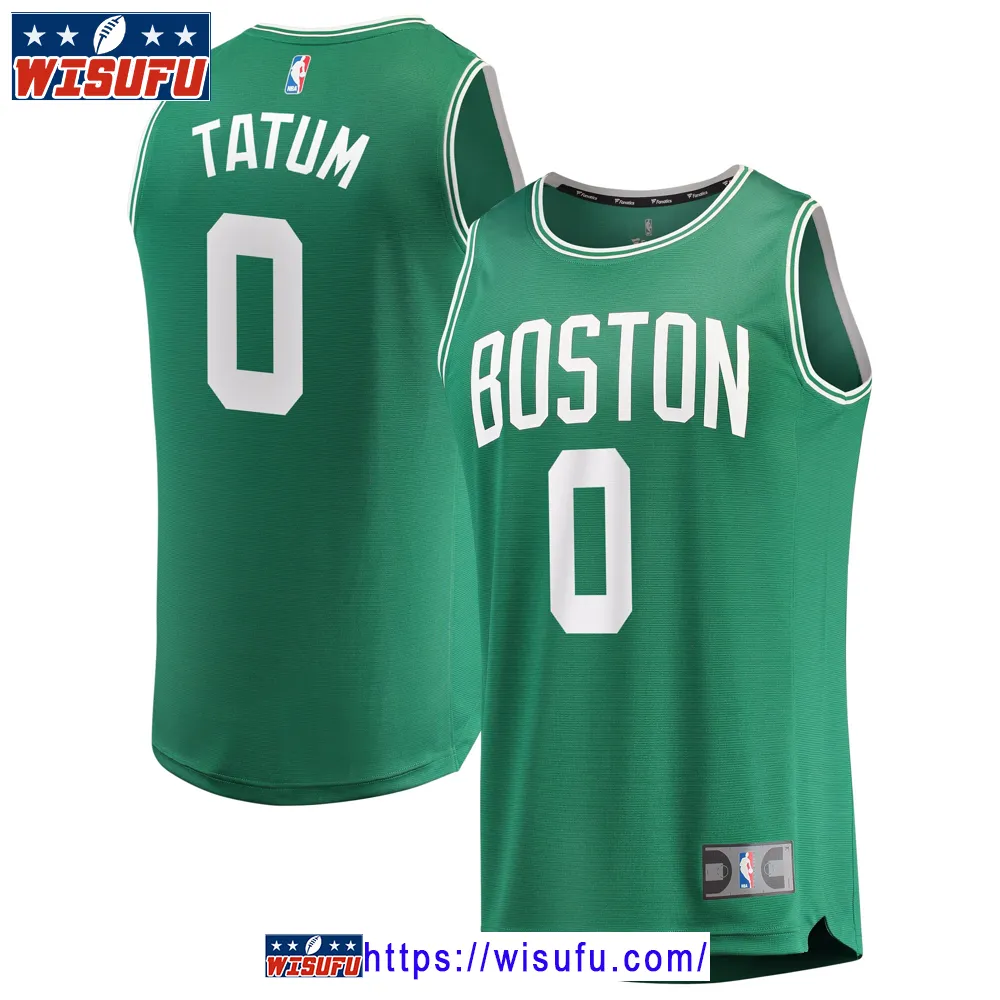 Youth Fanatics Jayson Tatum Kelly Green Boston Celtics Fast Break Player Jersey