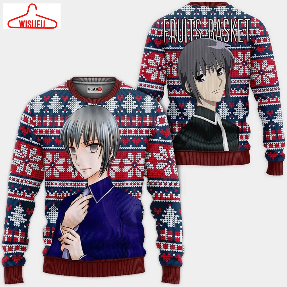 Yuki Sohma Ugly Christmas Sweater Anime Gifts, Anime Ugly Christmas Sweater Gift For Family